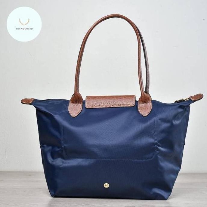 Longchamp Le Pliage Classic Original Marine Navy/Brown Slh/Mlh