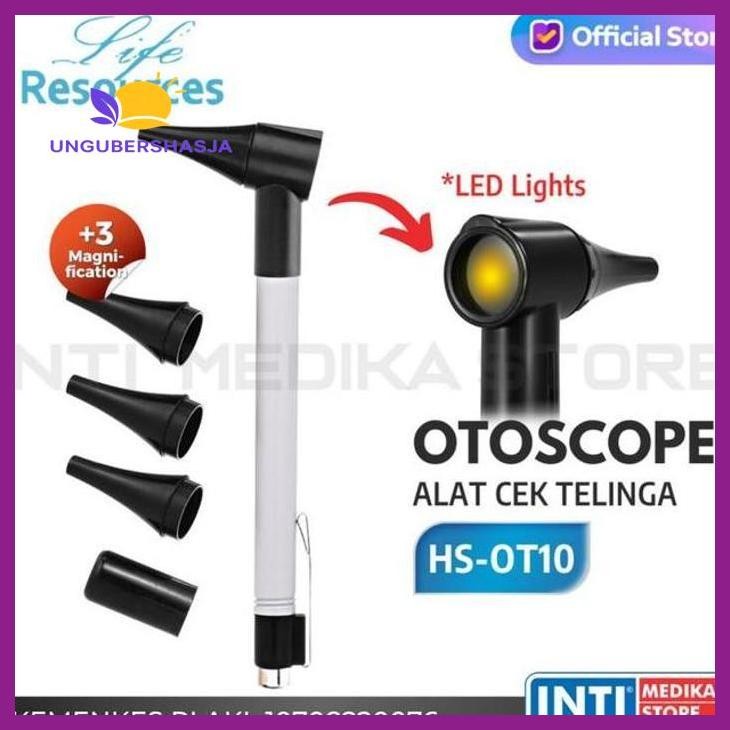 (ORIGINAL) LIFE RESOURCES - OTOSCOPE + SENTER HS OT10 | ALAT PERIKSA TELINGA THT KESEHATAN PERLENGKA