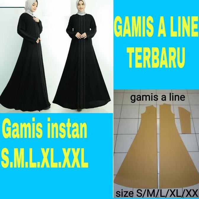 DF108 >> pola gamis dewasa A line