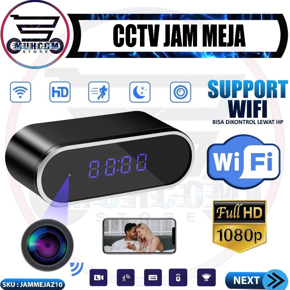 Z10 Wifi Camera CCTV Pengintai Model Jam Meja Desclock Kamera Mini Tersembunyi Pengawas Keamanan Rum