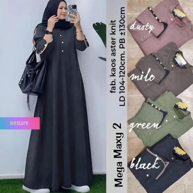 DF271>> Gamis mega maxi inara zm / gamis wanita kekinian / baju / dress muslimah / pakaian wanita Me
