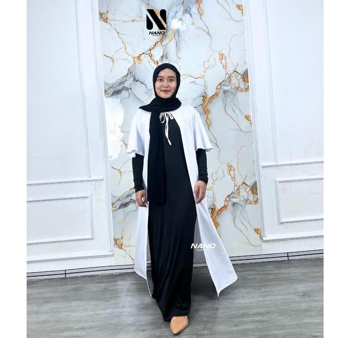 DF188>> GAMIS POLOS - GAMIS LEBARAN Outer Inner Wanita - Outer inner Panjang - Fashion Muslim - Oute