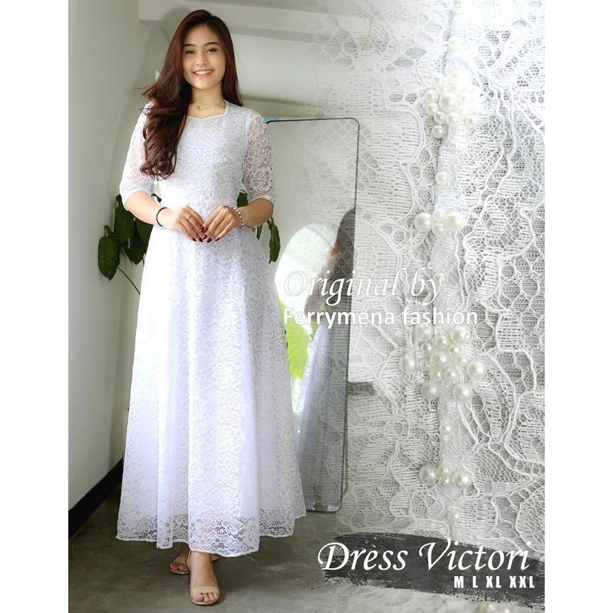 DF252>> Gamis brukat payet terbaru gamis full furing dress victori gamis acara pesta pernikahan dan 