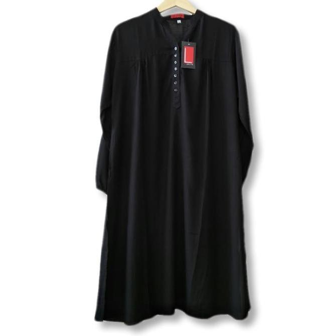 DF168>> TUNIK POLOS JUMBO KATUN RAYON HITAM