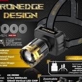 SENTER KEPALA ZOOM LED 90W PRO AOKI AK-3655A - BATERAI 6.000mAh  - PREMIUM - 90W PRO PUTIH Senter