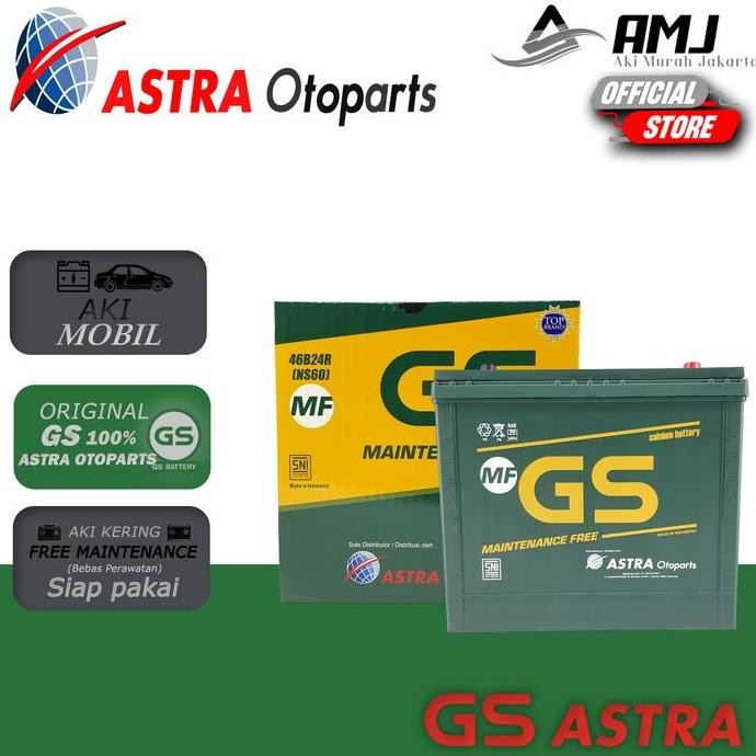 Ok GS MF Astra Aki Mobil Suzuki Swift NS60 - 45Ah Aki Kering Ok