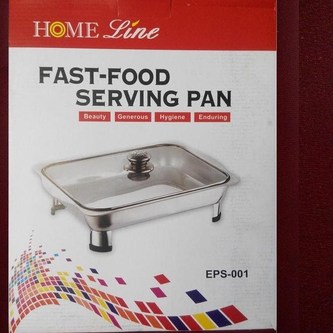 Nampan Prasmanan Food Warmer Stainless Steel Tutup Kaca Model Ulir