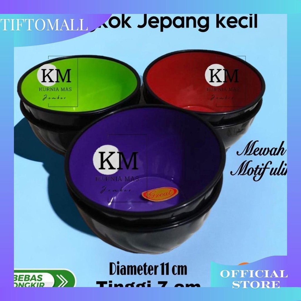 Mangkok Jepang Kecil Mangkuk Plastik Ramen Hitam Mangkok Bakso Sup Cod