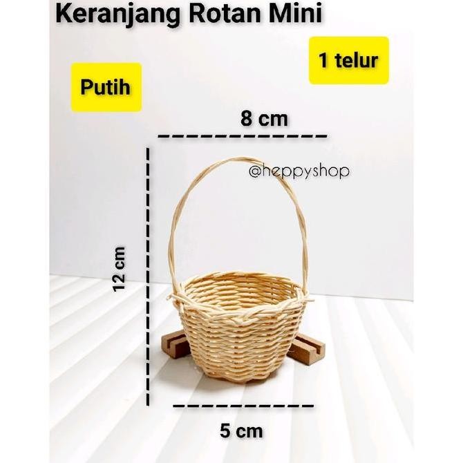 Keranjang Rotan Mini Keranjang Telur Paskah Mini Keranjang Mini