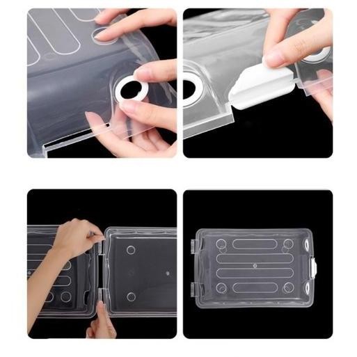 Kotak Sepatu Pria Murah Flip Buka Depan dengan Frame Plastik