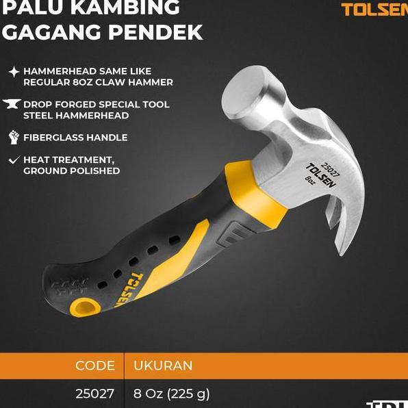 Palu Kambing Cebol Palu Mini Palu Kambing Gagang Pendek 8Oz Tolsen