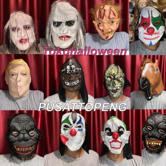 TOPENG KARET LATEX HALLOWEEN KUNTILANAK