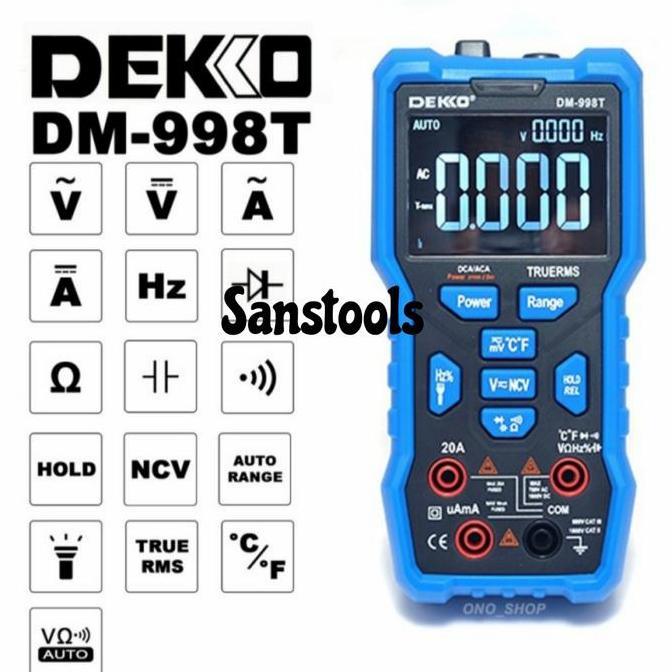 TERMURAH - Dekko DM-998T digital multimeter multitester true RMS Deko DM998T ori