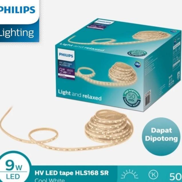 Paket Lampu Selang Philips Led Strip Hls168 Panjang 2 Meter Termasuk 1 Adaptor 7.5 9 Wattmeter Cahay