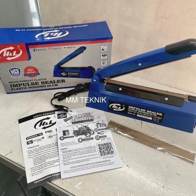 NEW HL Mesin Perekat Plastik 20cm Alat Press Plastik Impulse Sealer Plastik Housing Mesin Lem Plasti