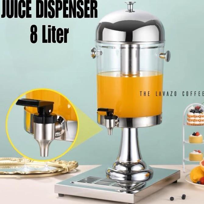 TERBARU - HOTEL JUICE DISPENSER TOWER STAINLESS | WATER TANK AIR MINUMAN DINGIN