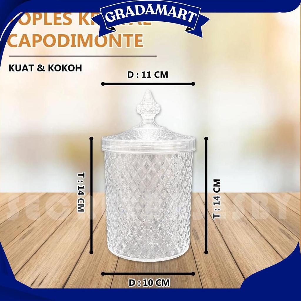 (Isi 6Pcs) Toples Kristal - Toples Lebaran Kue / Toples Plastik Bening Promo