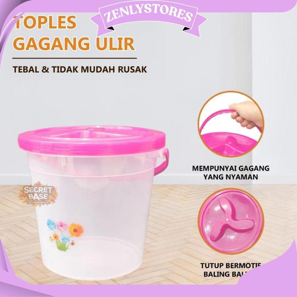 Toples Gagang Ulir - Toples Hajatan Murah/ Tas Belanja /Toples Plastik / Toples Kerupuk Cod