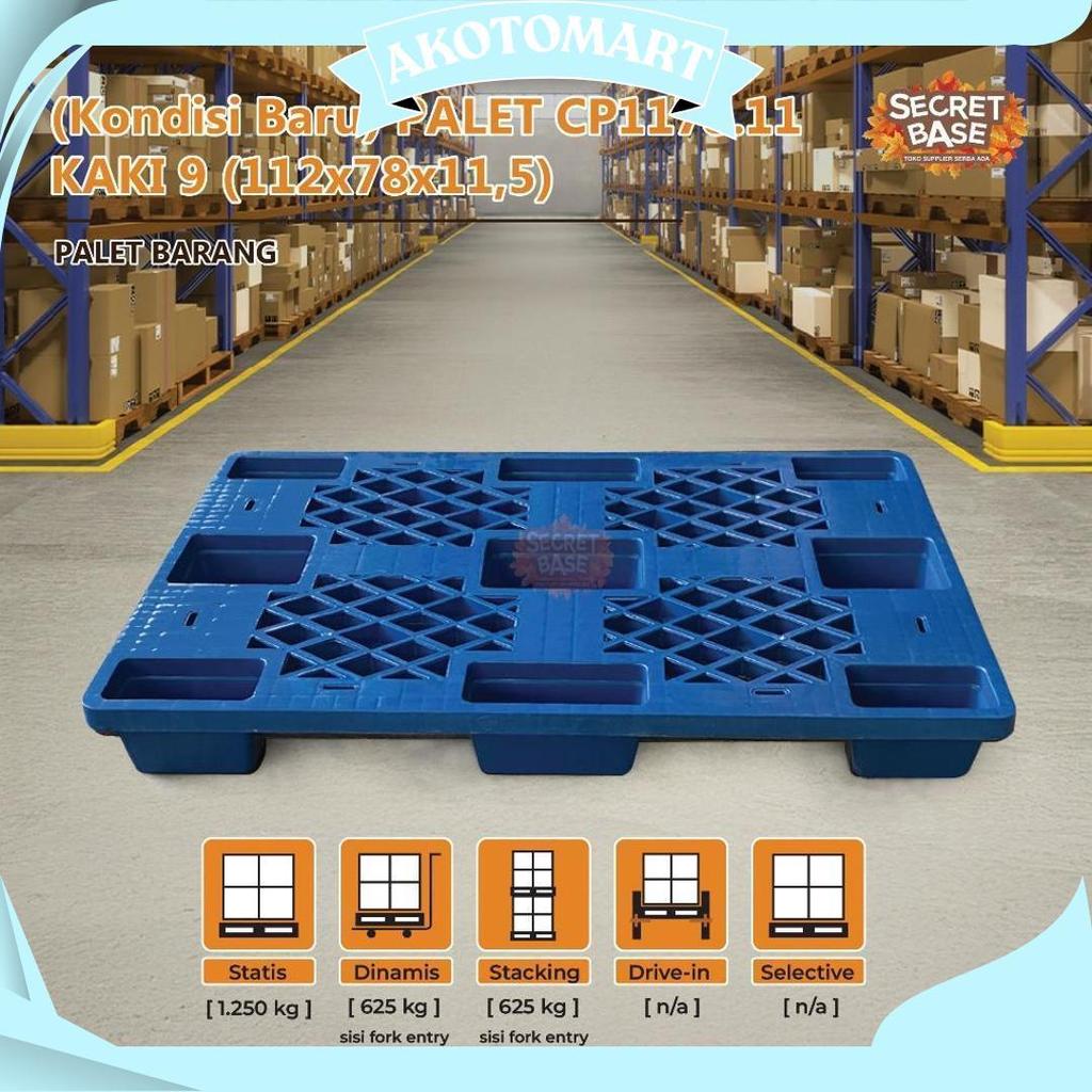 (Kondisi Baru) Palet Cp1178.11 Kaki 9 (112X78X11,5) - Dipan Tempat Tidur / Alas Tatakan Kasur / Pall