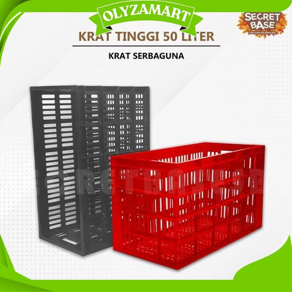 Krat Tinggi 50 Liter - Krat Rak Piring / Keranjang Pakaian Serbaguna Promo