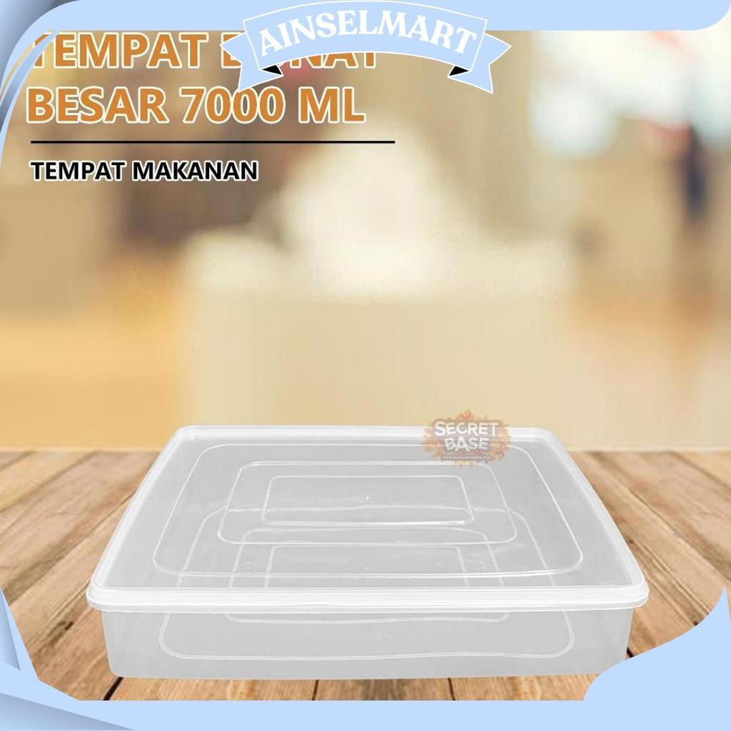 Tempat Donat Besar - Wadah Makanan Serbaguna 7000Ml / Kotak Plastik Rapat Best Seller