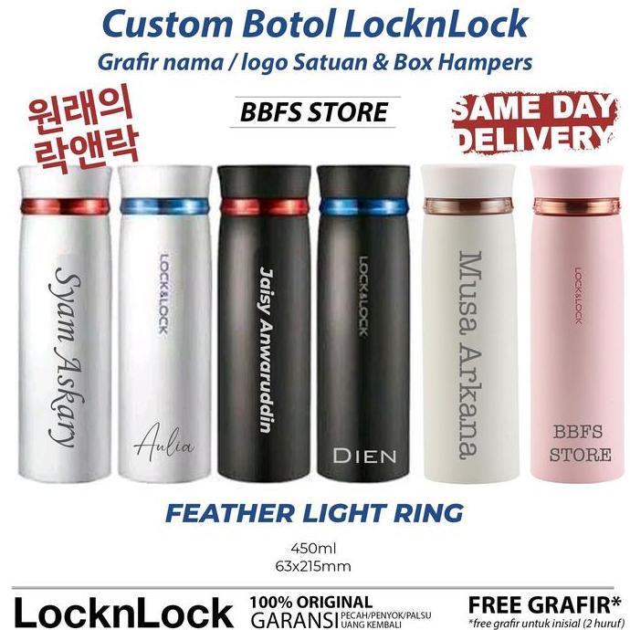 Lock n lock Original Feather light ring 450ml vaccum tumbler custom grafir locknlock
