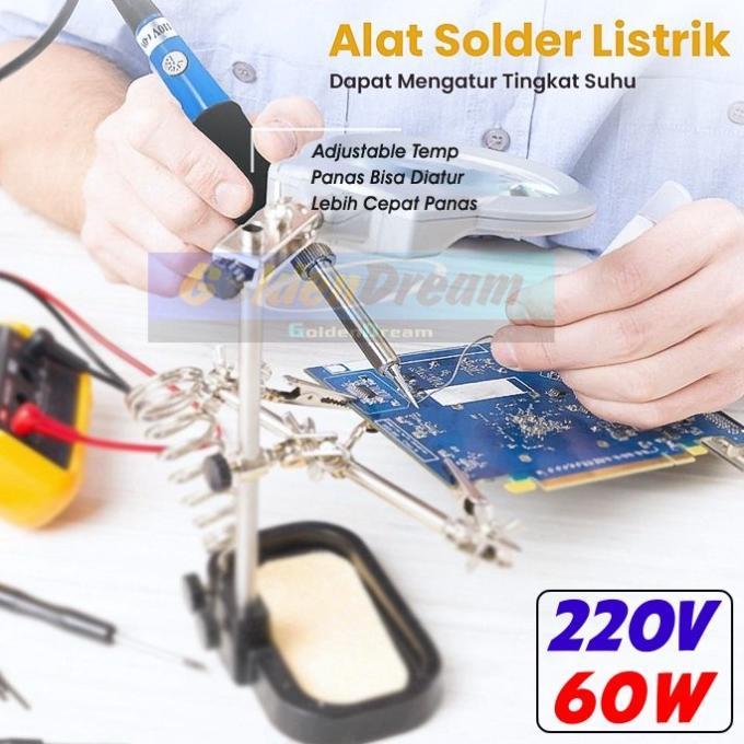 Limited - Solder ADJUSTABLE 60w Bisa Atur Panas Suhu Temperature Control Adjust 60 watt .,