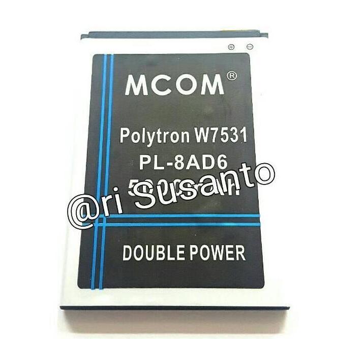 DF231>> Baterai M-COM For Polytron W7531 PL-8AD6 Double Power 5000mAh