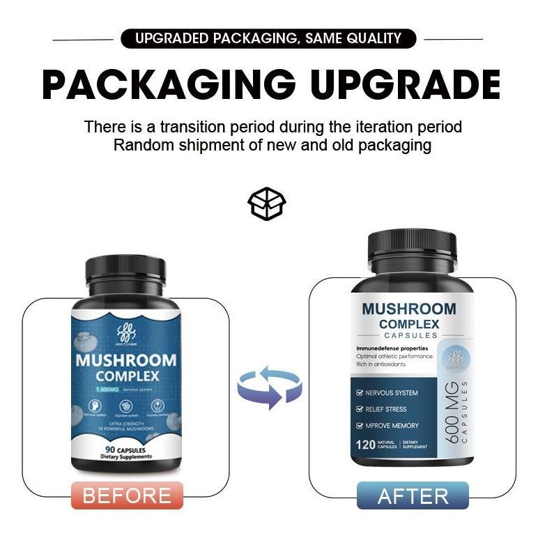 Usa Vitamin Mushroom Complex - 120 Kapsul Lions Mane Cordyceps Mushrooms Original