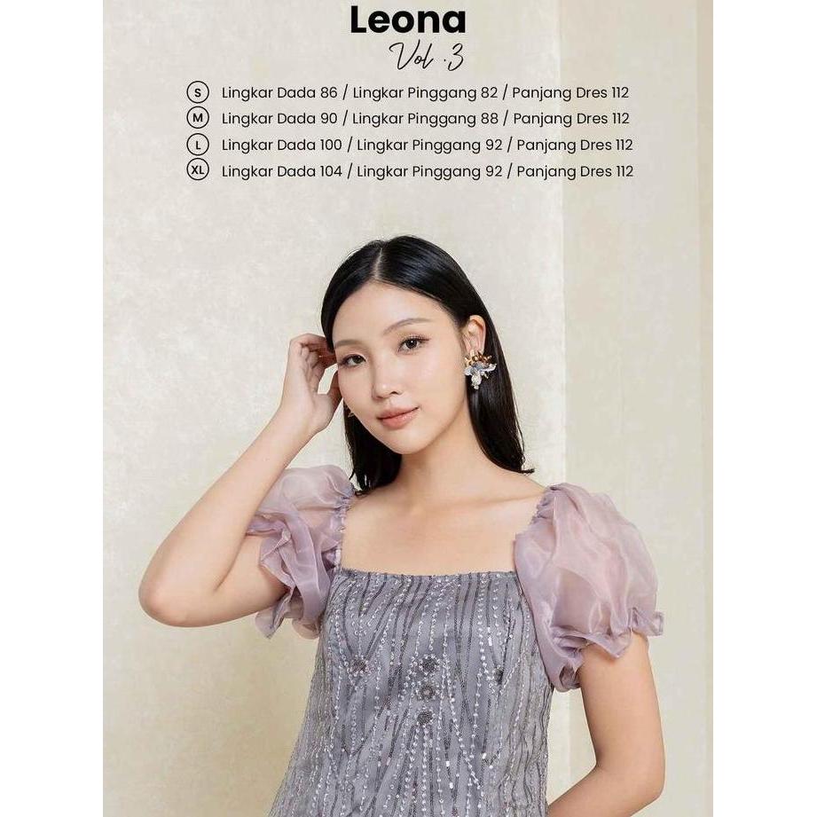 Promo MISSNOMI - Leona Vol 3 dress pesta organza bodycon wanita natal mewah elegan brukat gaun konda