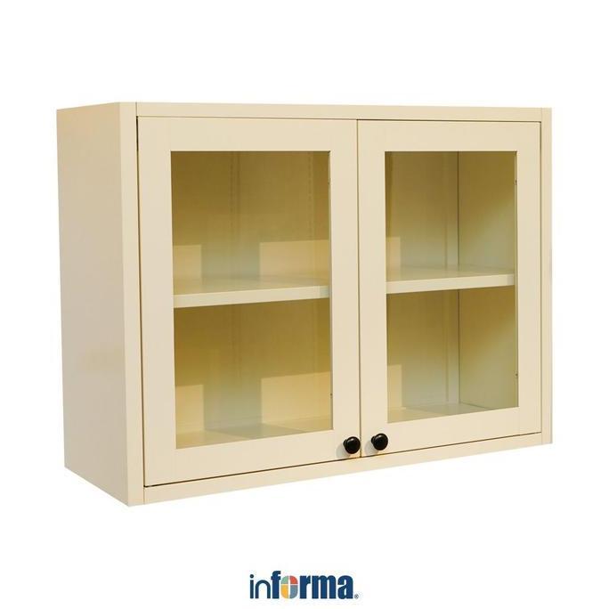 INFORMA SCOTT KABINET DINDING DAPUR DENGAN 2 PINTU KACA - PUTIH