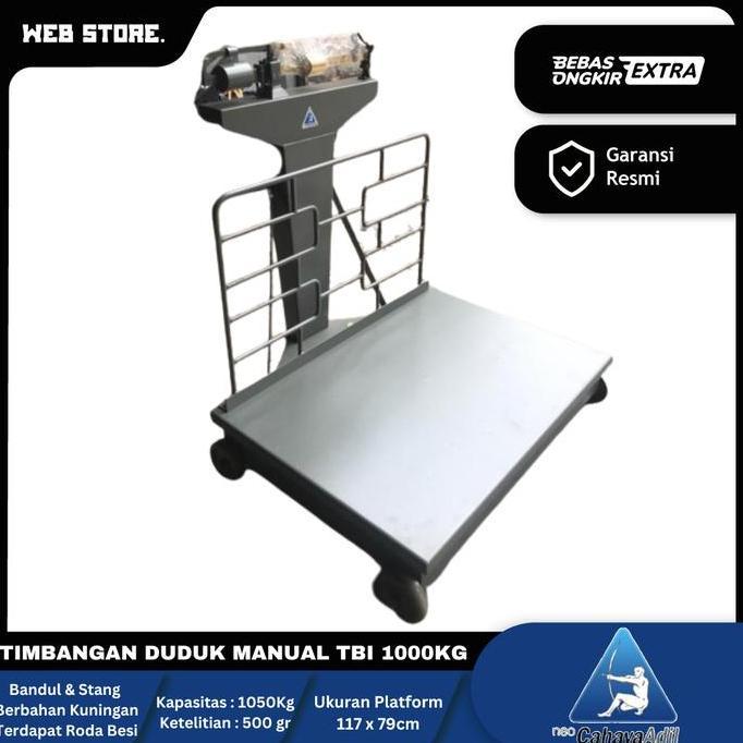 CORVUS Timbangan Duduk TBI 1000kg 1 Ton Lantai Mekanik Manual Cahaya Adil