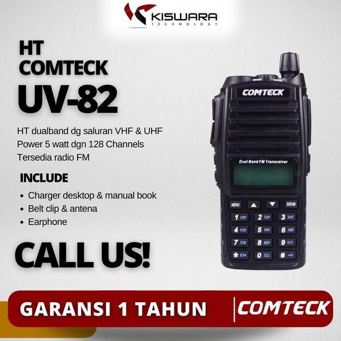 HT COMTECK UV-82 DUAL BAND VHF - UHF RADIO FM KISWARABANDUNG ORIGINAL DAN TERPERCAYA