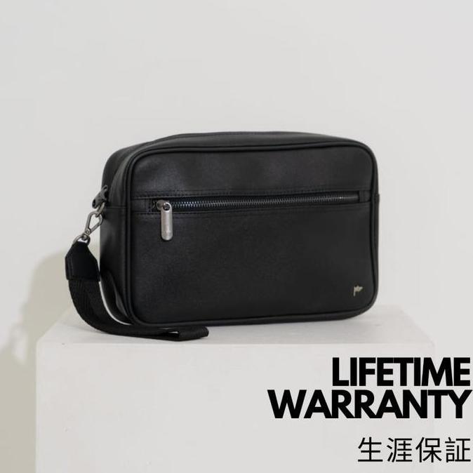 TFG Pouch Clutch Tas Tangan Pria Wanita Nobu 216 Black Lifetime Warranty - Water Resistant