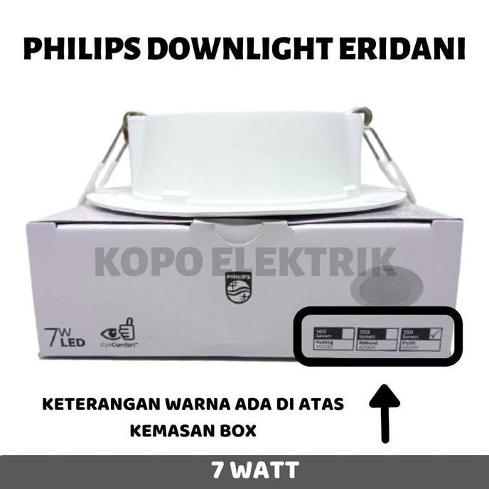 Lampu Led Downlight Philips 7 Watt / 7w - Bulat