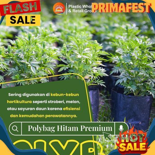 Termurah Polybag Hitam Premium40 x 40 Isi 50 Lembar - Polybag Premium Hita,/Hitam