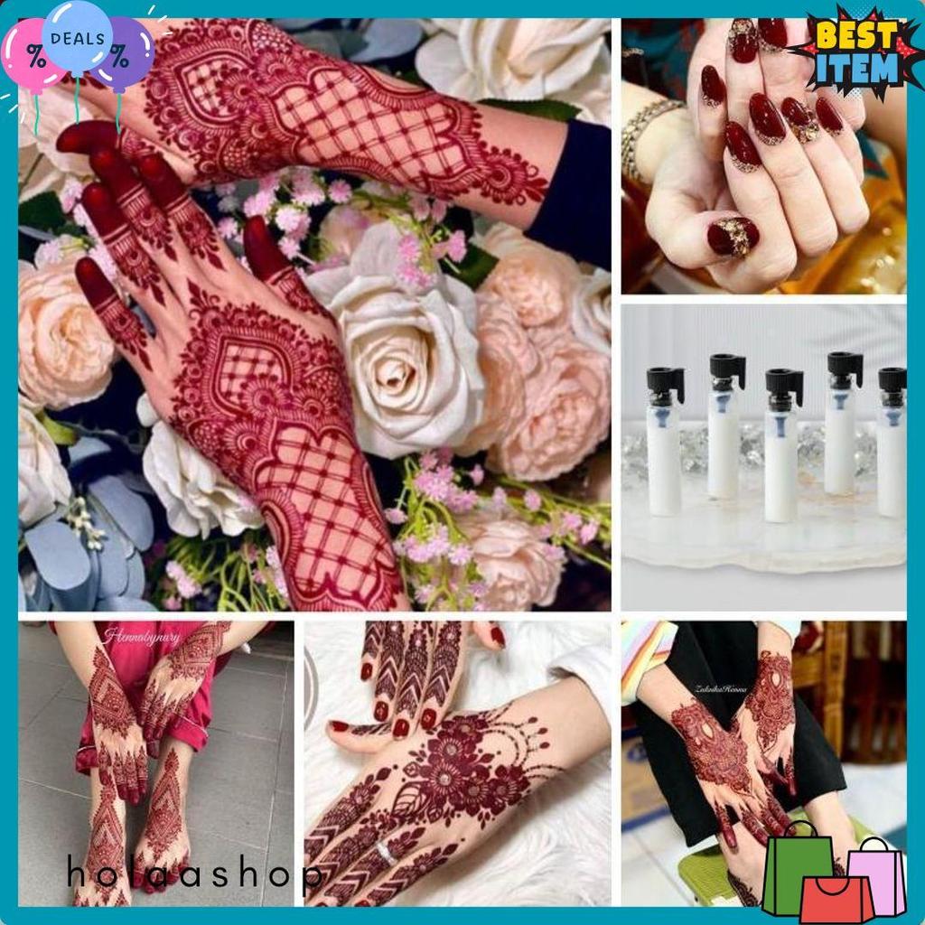 Cod Fre Lem Hena Instan Pengantin Maron Hena Stiker Premium