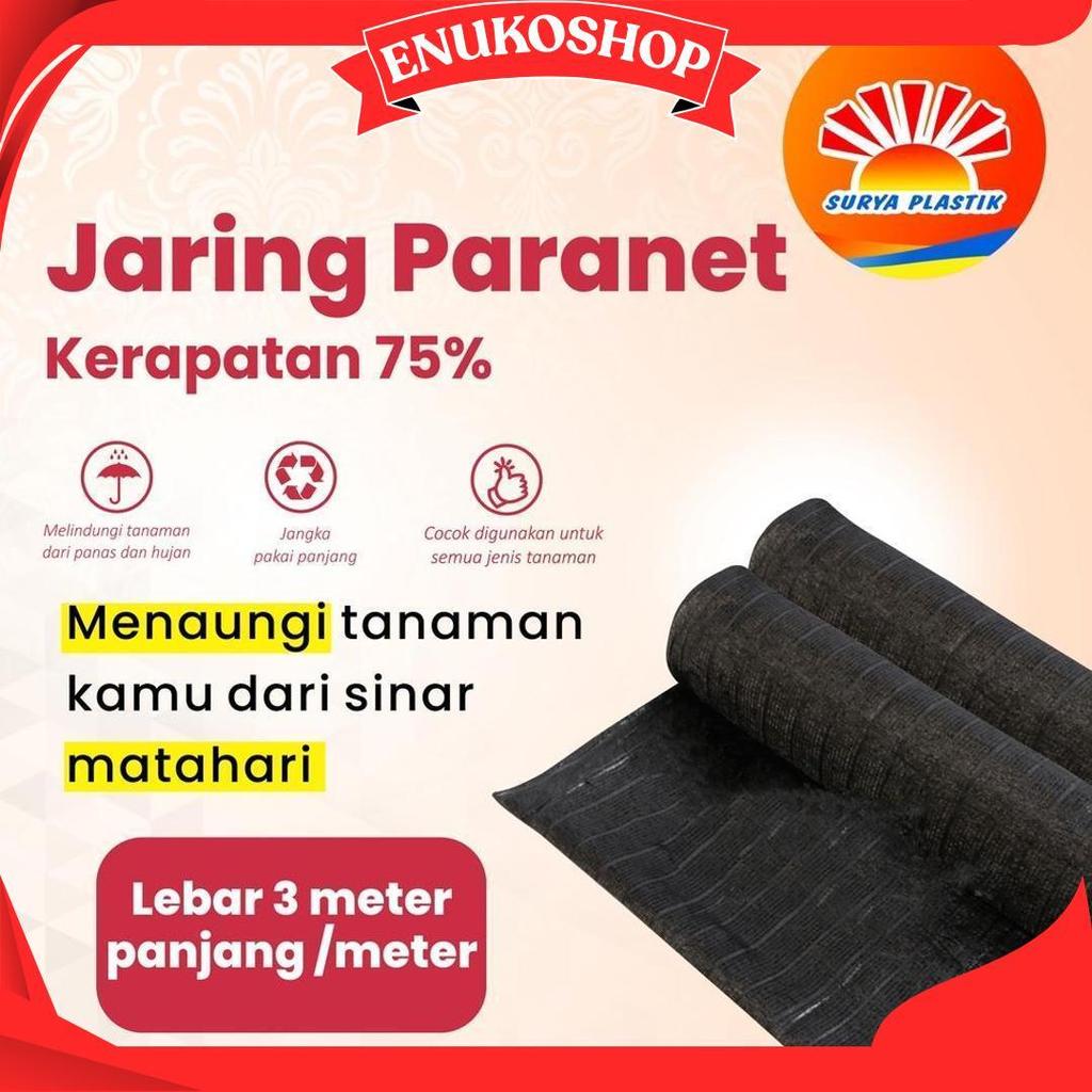 Paranet Tanaman/Jaring Paranet 85% Rajut Segitiga Lebar 3 Meteran Ecer Ori