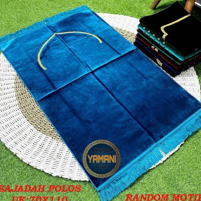 DF242>> Sajadah Turkey Dewasa Motif Polos Premium Bludru Sajadah Turki