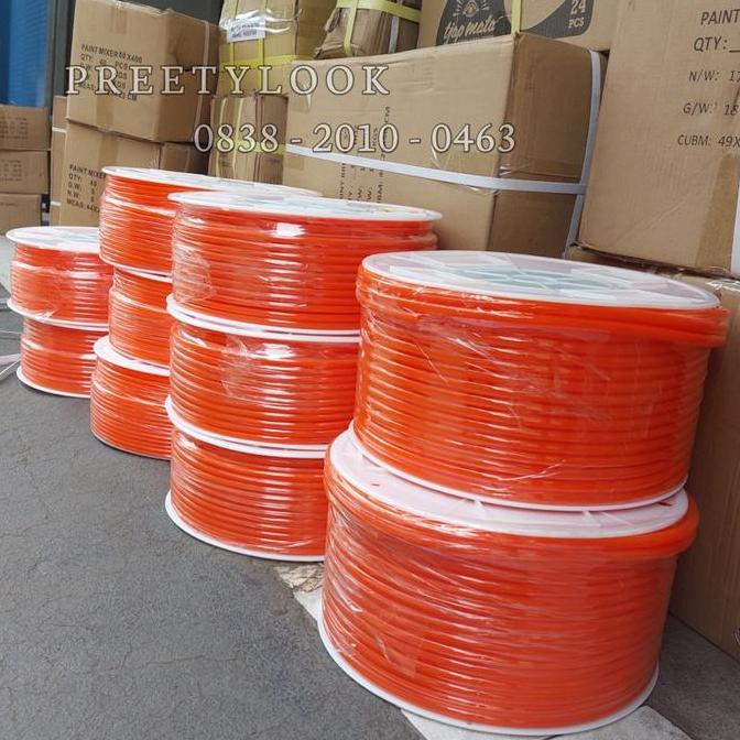 BROOK Hose PU / Selang Kompressor 8 x 12 Mm x 100 Meter Tjap Mata Selang PU Orange
