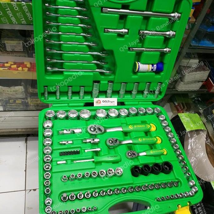 KUNCI SOK SET 120 PCS TEKIRO - Paket lengkap DR 1/4 - 3/8 - 1/2 inchi