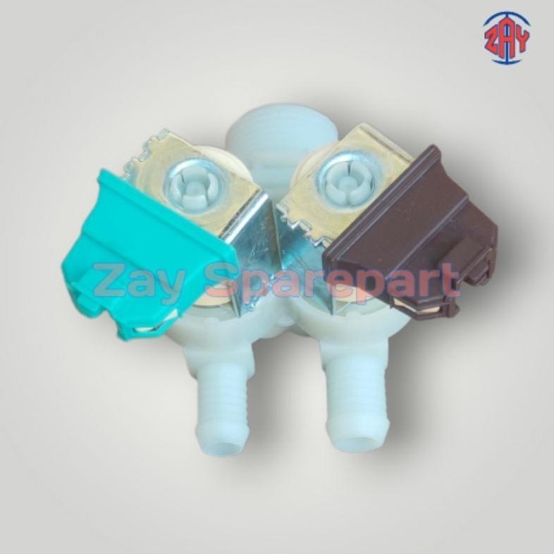 Selenoid Water Valve 2 Inlet Mesin Cuci Electrolux Front Loading Sparepart mesin cuci