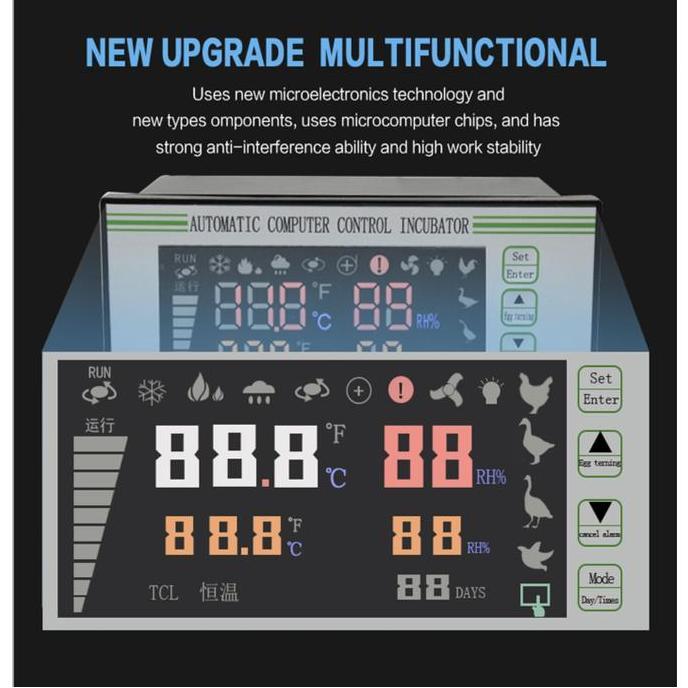 MI-GUSTASTU XM-18S XM18S Egg Incubator Temperature Thermostat Humidity Controller