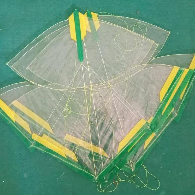 layangan papiran mini siap terbang full fiber