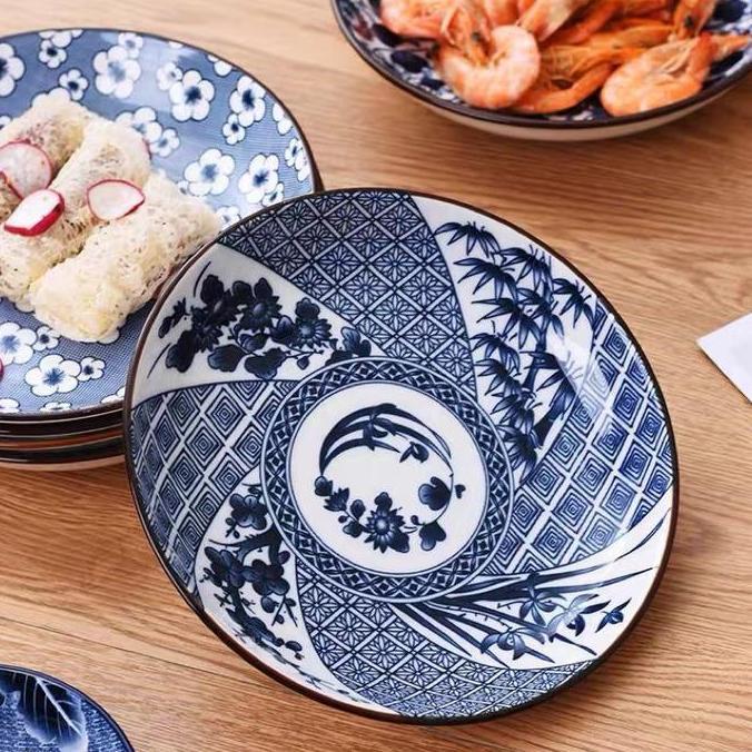 Dinner Set Keramik / 4 PCS Piring Jepang / Japanese Dinner/Salad Plate