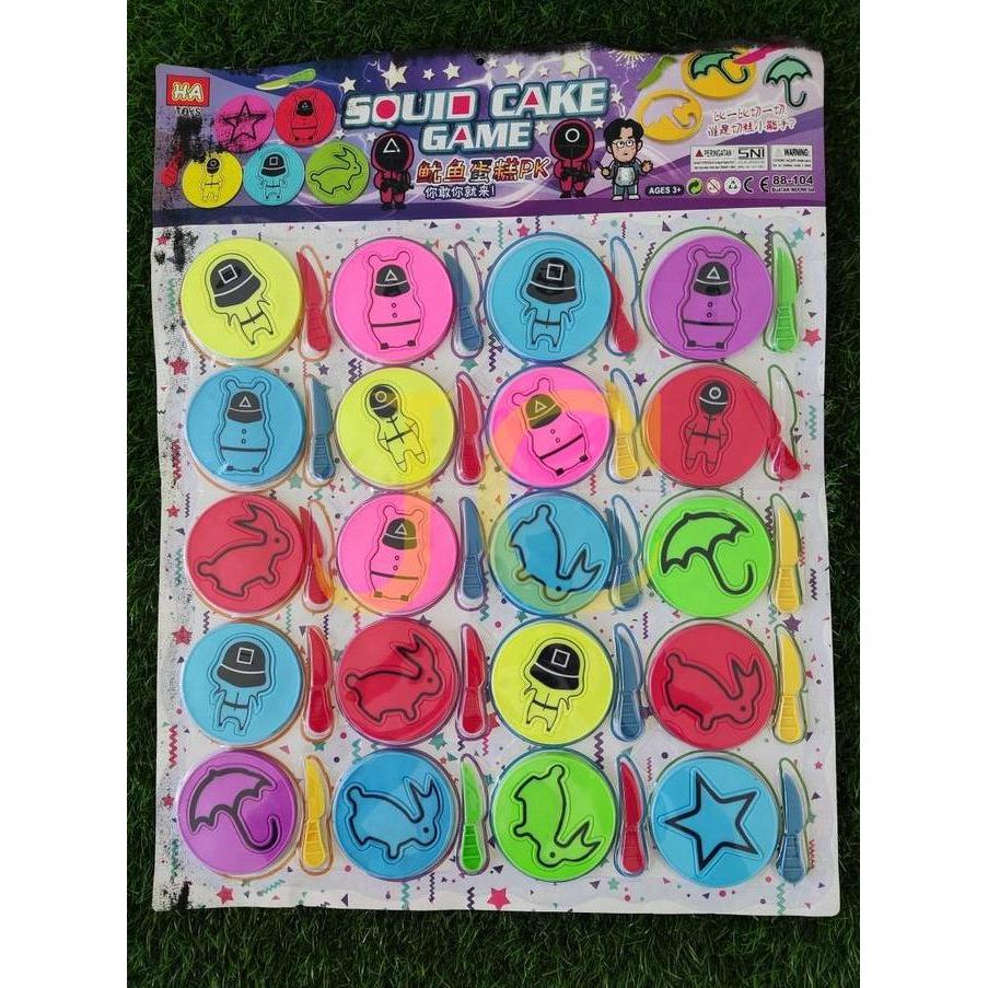 Mainan Anak Dalgona Candy / Mainan Squid Game Cake Potong Murah