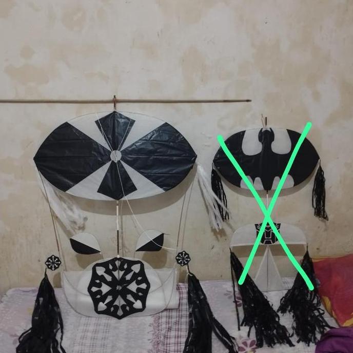 layangan koang kalung buntut 5 meter free cap+gebang plus stel