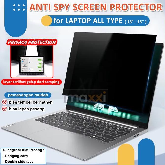 ANTI SPY Laptop 13 13.3 14 15 15.6 17 19 19.5 21.5 22 24 Inch Inci 16:9 16:10 Fliter Privacy Privasi