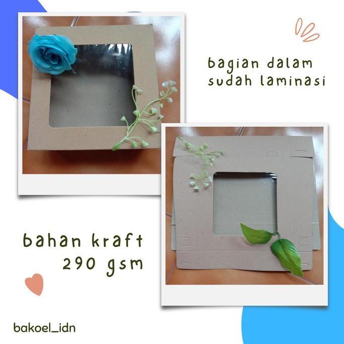 Kardus Kotak Box Kraft Mika Laminasi Jendela Pizza Brownies Pie Buah