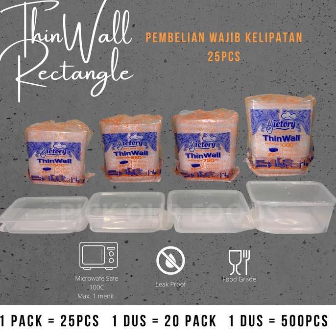 Thinwall Rectangle 500ml | Thinwall Persegi Panjang 500ml